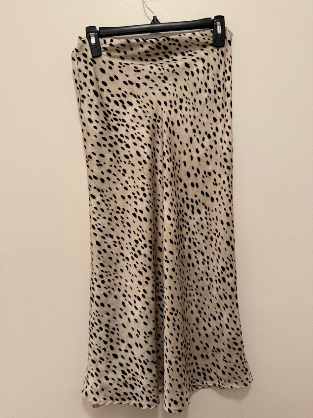 Micas Spotted Animal Print Maxi Skirt With Leg Slit Size Small - Picture 5 of 5